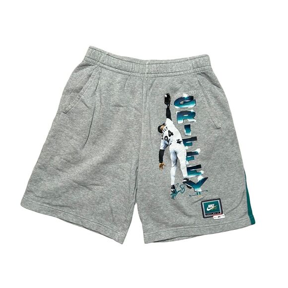 Nike Ken Griffey Jr Fleece Shorts Baseball‎ Gray Pockets Men's Size Small - Picture 1 of 8